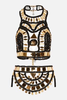 Black and gold two piece